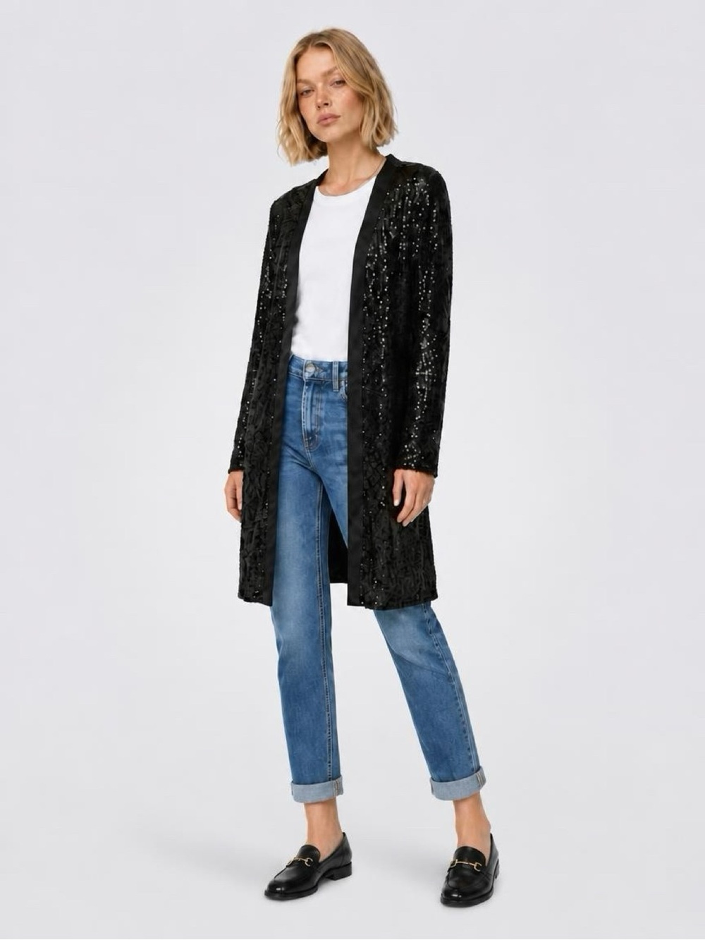 Show Me Your MuMu Black Sequin Duster